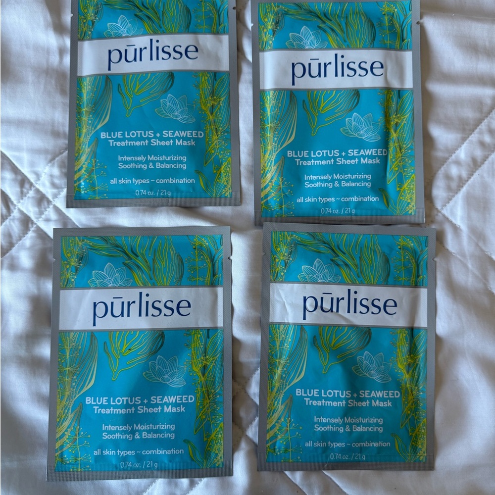 Purlisse Blue Lotus & Seaweed Sheet Mask Collection
